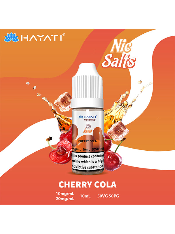 Hayati Pro Max Cherry Cola Nic Salt E-Liquid 10ml