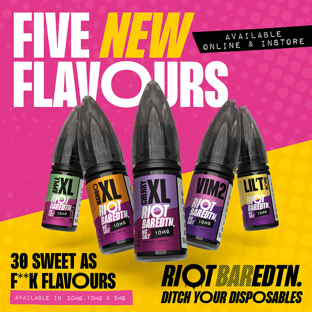 Riot Squad BAR EDTN XL Range Nic Salt E-Liquid NEW Flavours available at NYKecigs.com