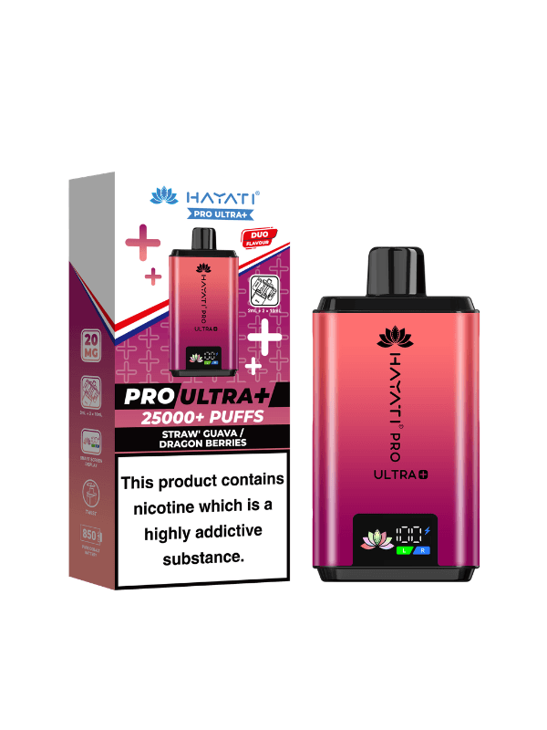 strawberry guava / dragon berries duo flavour hayati pro ultra plus 25000 puffs prefilled pod kit