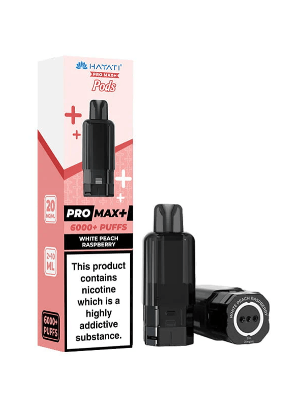 white epach raspberry Hayati Pro Max Plus 6000 puffs Prefilled Pods