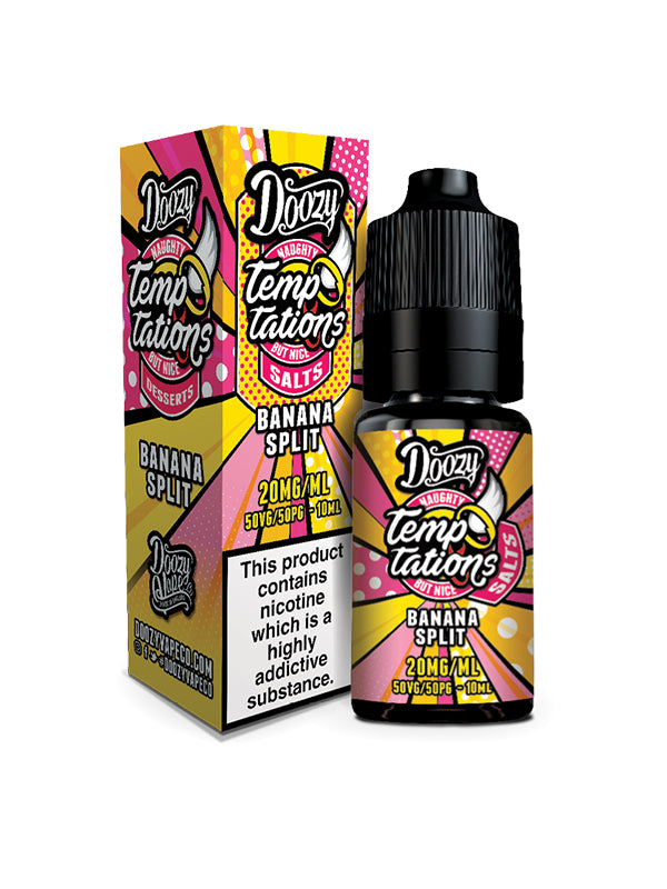 Banana Split Temptations Doozy Vape Co Nic Salt E Liquid 10ml NYKecigs The Gourmet Vapor Shop