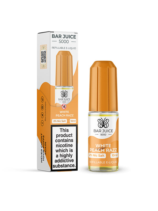 Bar Juice 5000 White Peach Razz Salt E Liquid 10ml NYKecigs The Gourmet Vapor Shop