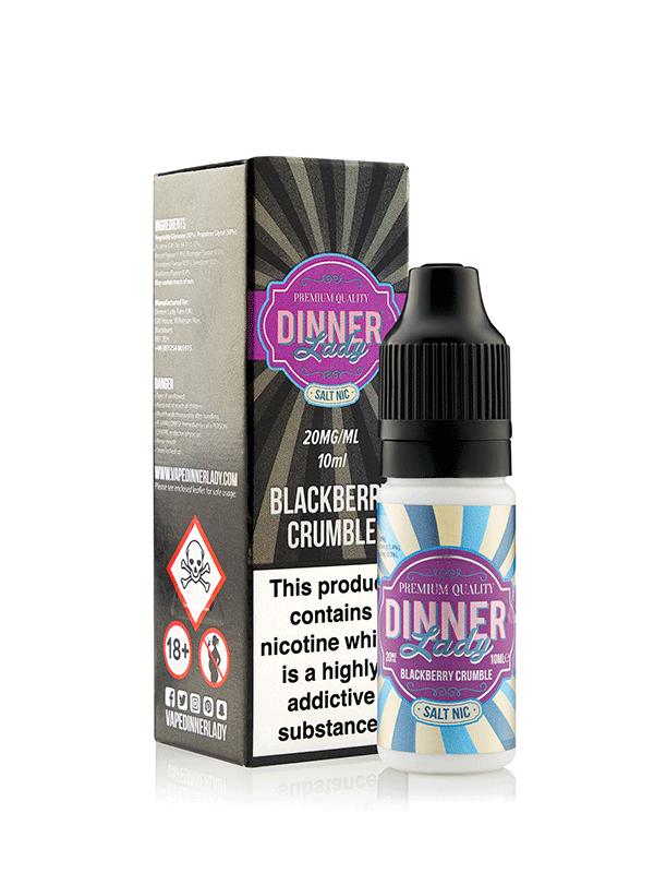 Vape Dinner Lady Blackberry Crumble Nic Salts 10ml E-Liquid NYKecigs.com