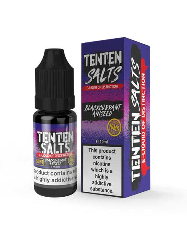 Blackcurrant Aniseed TenTen Salt E Liquid 10ml