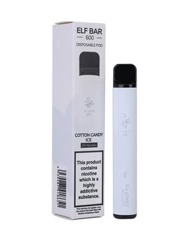 Elf Bar Cotton Candy Disposable Vape 600 Puffs NYKecigs.com The Gourmet Vapor Shop