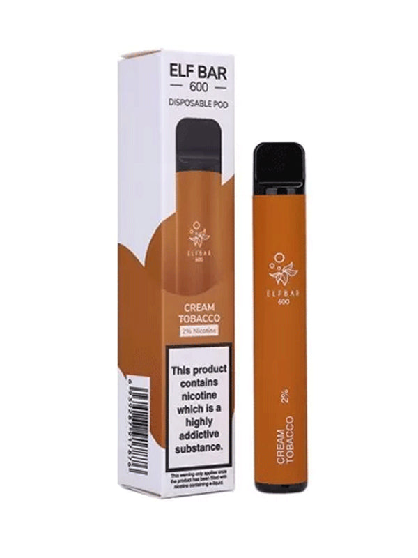 Elf Bar Cream Tobacco Disposable Vape 600 Puffs NYKecigs.com The Gourmet Vapor Shop