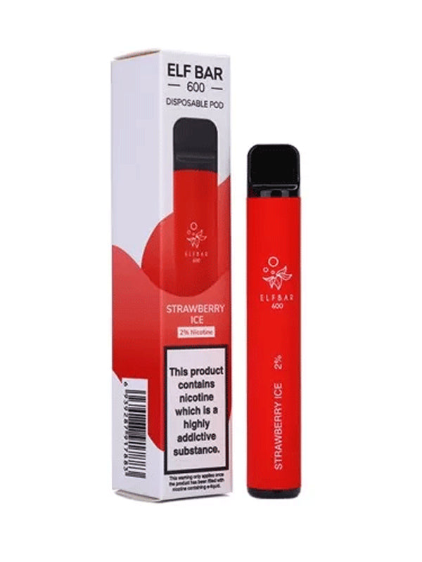 Elf Bar Strawberry Disposable Vape 600 Puffs NYKecigs.com The Gourmet Vapor Shop