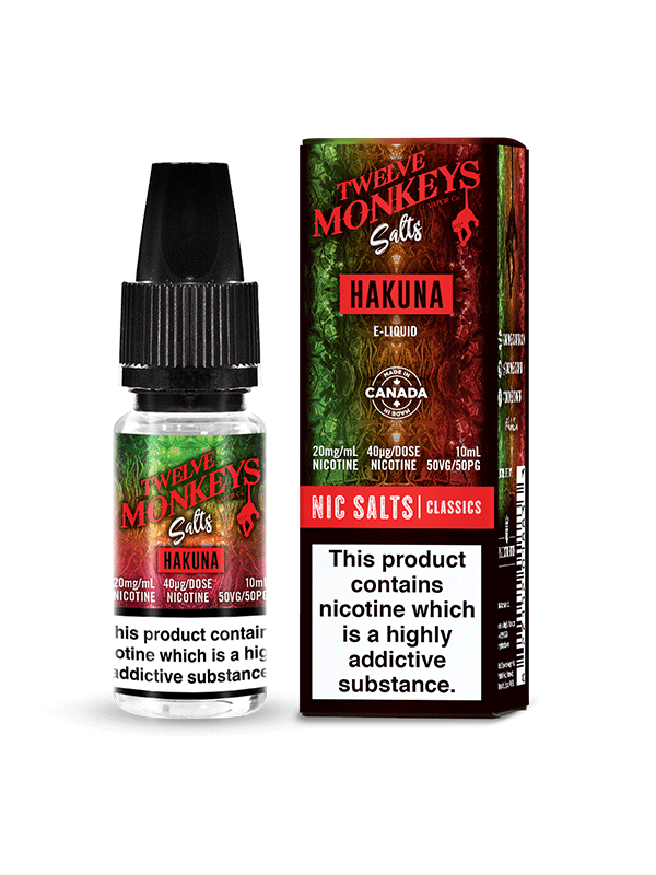 Twelve Monkeys Hakuna NicSalt E-Liquid 10ml - NYKecigs.com