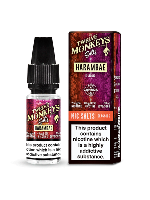 Twelve Monkeys Harambae NicSalt E-Liquid 10ml - NYKecigs.com