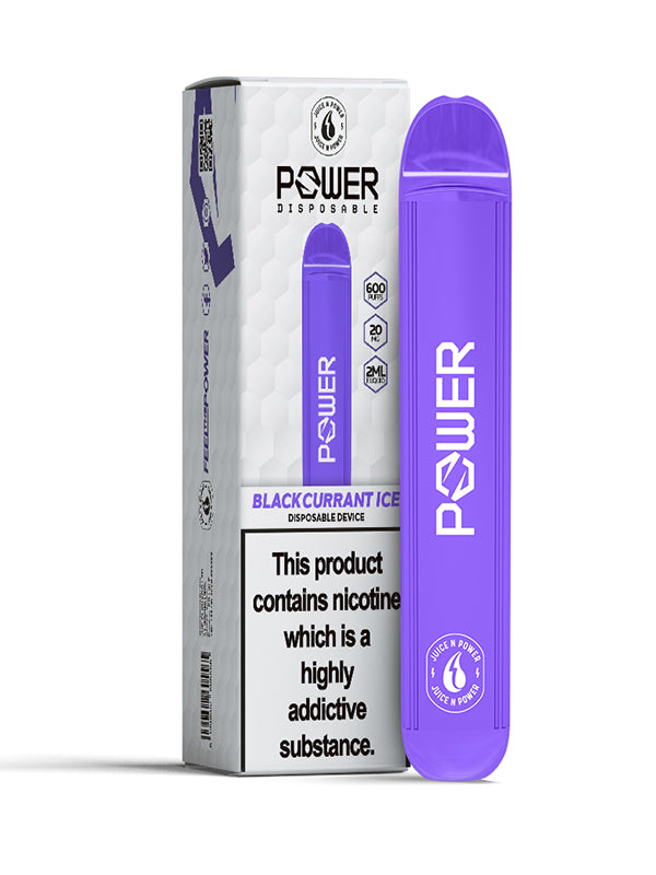 Juice N Power Blackcurrant Ice Disposable Bar NYKecigs.com The Gourmet Vapor Shop