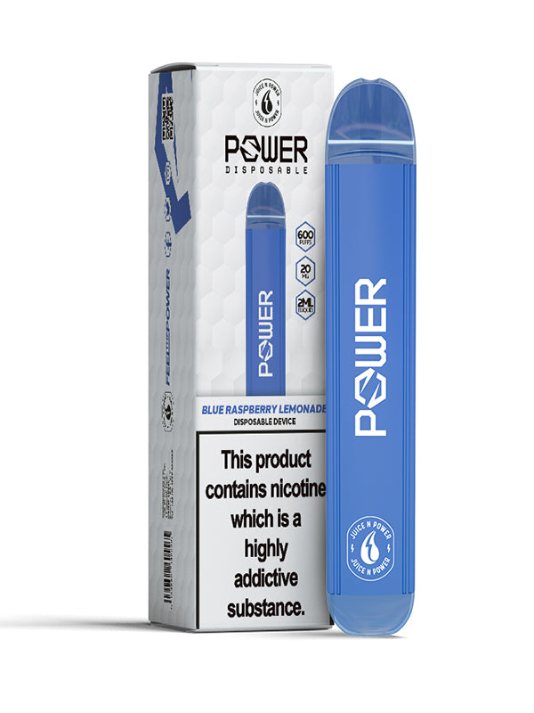 Juice N Power Blue Raspberry Lemonade Disposable Bar NYKecigs.com The Gourmet Vapor Shop