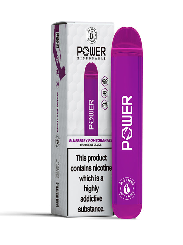 Juice N Power Blueberry Pomegranate Disposable Bar NYKecigs.com The Gourmet Vapor Shop
