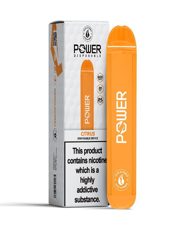 Juice N Power Citrus Disposable Bar NYKecigs.com The Gourmet Vapor Shop