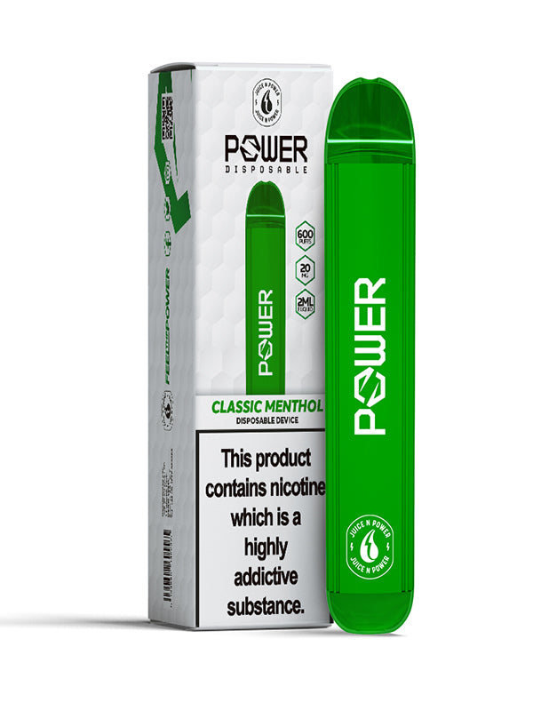 Juice N Power Classic Menthol Disposable Bar NYKecigs.com The Gourmet Vapor Shop