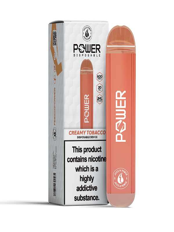 Juice N Power Creamy Tobacco Disposable Bar NYKecigs.com The Gourmet Vapor Shop