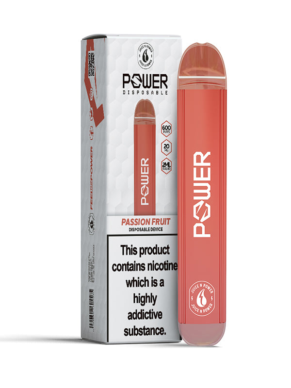 Juice N Power Passion Fruit Disposable Bar NYKecigs.com The Gourmet Vapor Shop