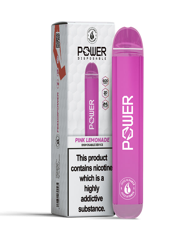 Juice N Power Pink Lemonade Disposable Bar NYKecigs.com The Gourmet Vapor Shop