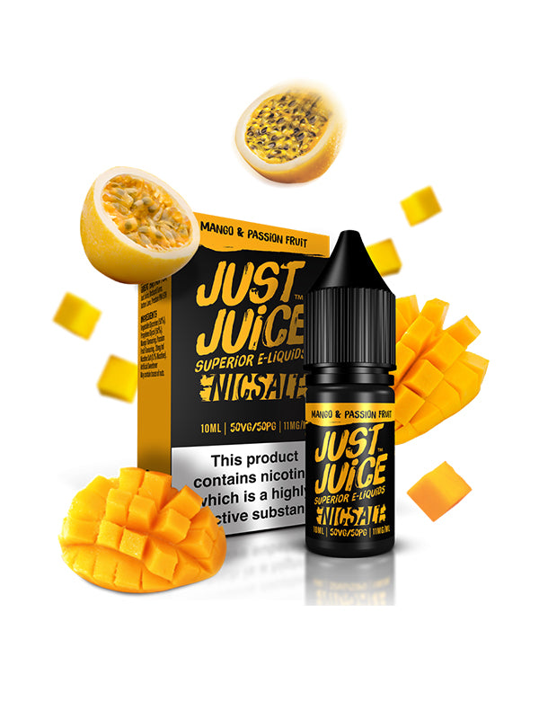 Just Juice Mango & Passion Fruit Nic Salt E-Liquid 10ml NYKecigs.com The Gourmet Vapor Shop