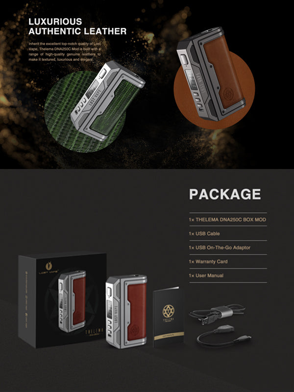 Lost Vape Thelema DNA250C Box Mod 200w NYKecigs.com The Gourmet Vapor Shop