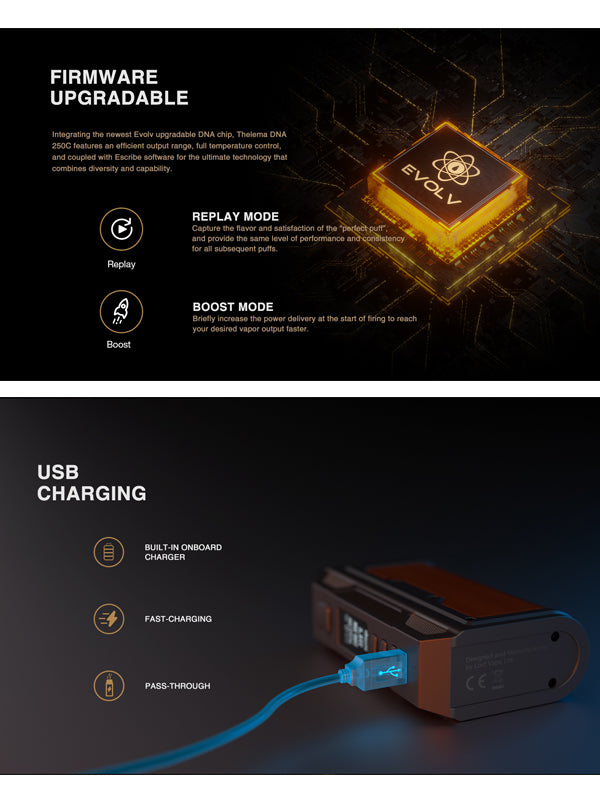 Lost Vape Thelema DNA250C Box Mod 200w NYKecigs.com The Gourmet Vapor Shop