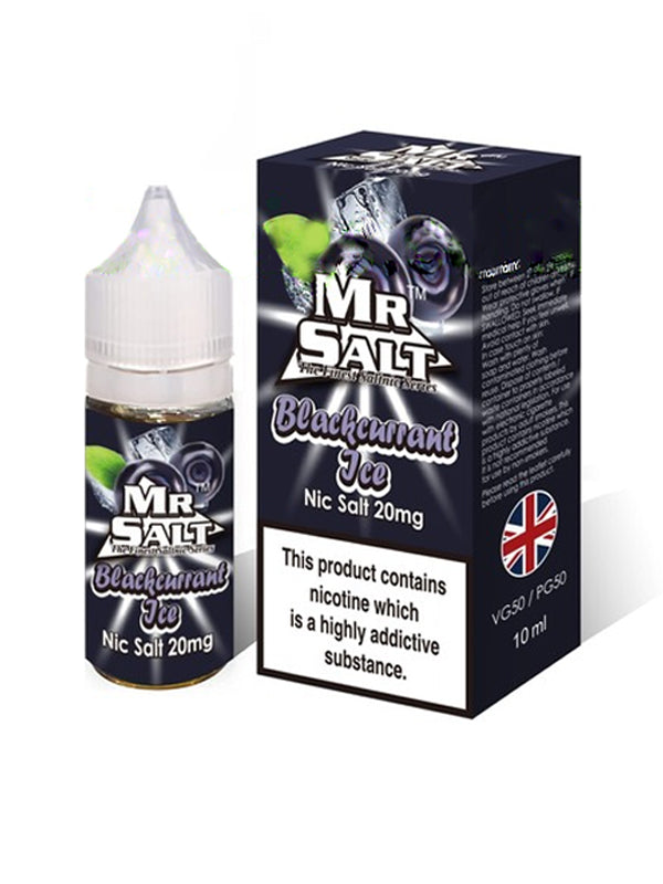 Mr Salt Blackcurrant Ice Nic Salt E Liquid 10ml NYKecigs.com The Gourmet Vapor Shop