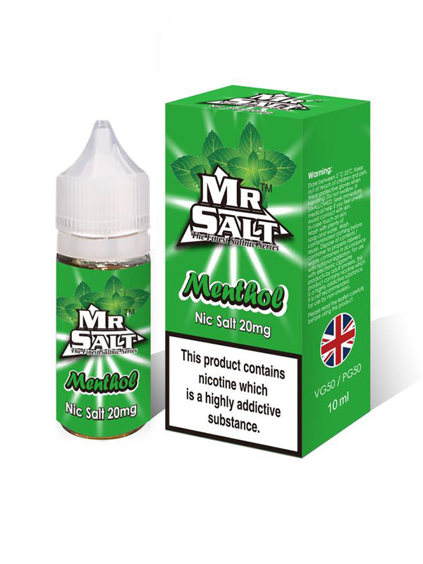 Mr Salt Menthol Nic Salt E Liquid 10ml NYKecigs.com The Gourmet Vape Shop