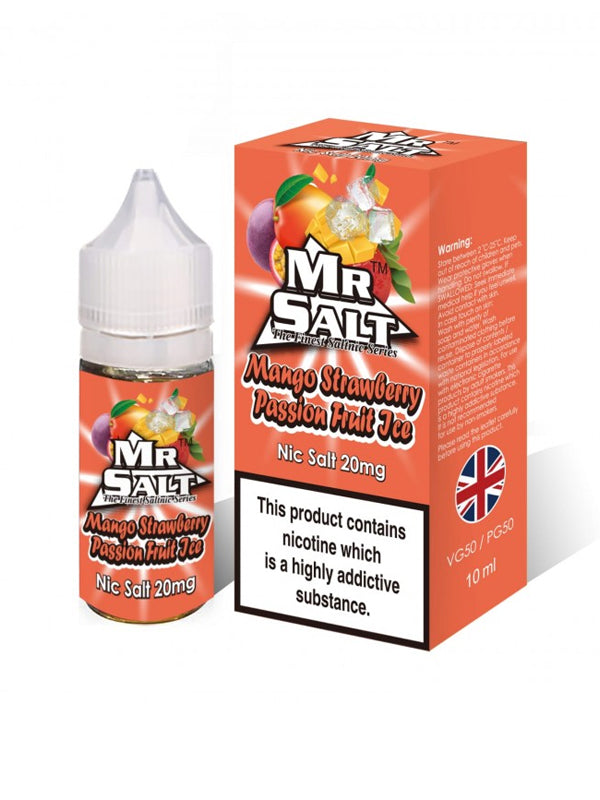 Mr Salt Mango Strawberry Passion Fruit Nic Salt E Liquid 10ml NYKecigs The Gourmet Vapor Shop