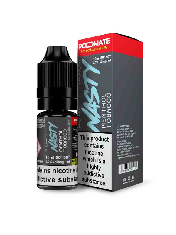 Nasty PodMate Salt Tobacco Menthol E Liquid 10ml NYKecigs The Gourmet Vapor Shop