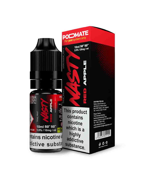 Nasty PodMate Salt Red Apple E Liquid 10ml NYKecigs The Gourmet Vapor Shop