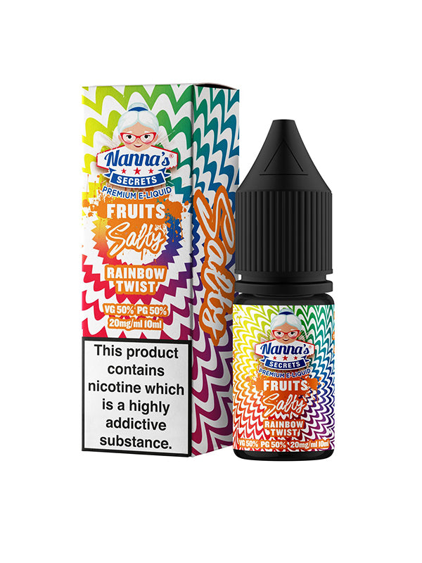 Nanna's Secrets Rainbow Twist Nic Salt E-Liquid 10mls - NYKecigs