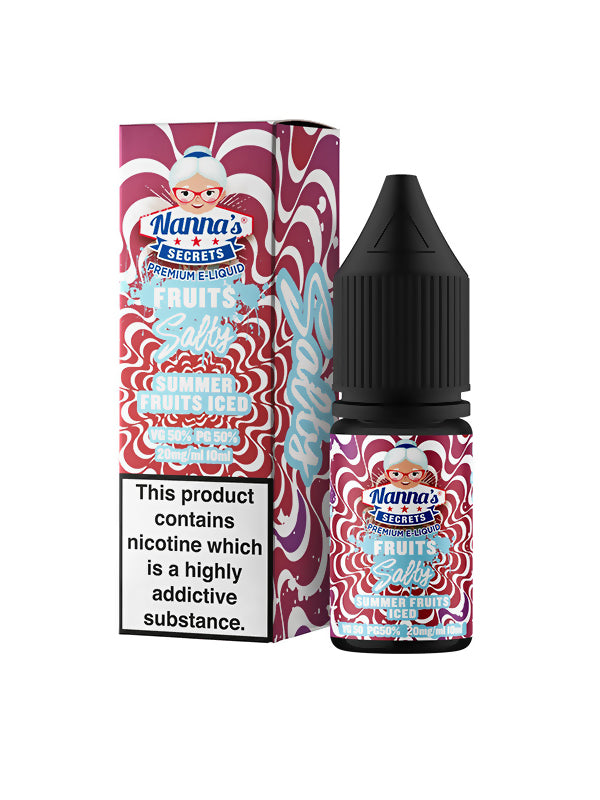 Nanna's Secrets Summer Fruits Iced Nic Salt E-Liquid 10mls - NYKecigs