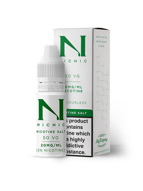 NIC NIC 20mg 50% VG Salt Nicotine Shot 10ml Salt Nic Shot