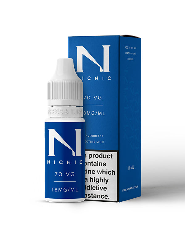 NIC NIC 18mg 70% VG Nicotine Shot 10ml Nic Shot NYKecigs.com The Gourmet Vapor Shop