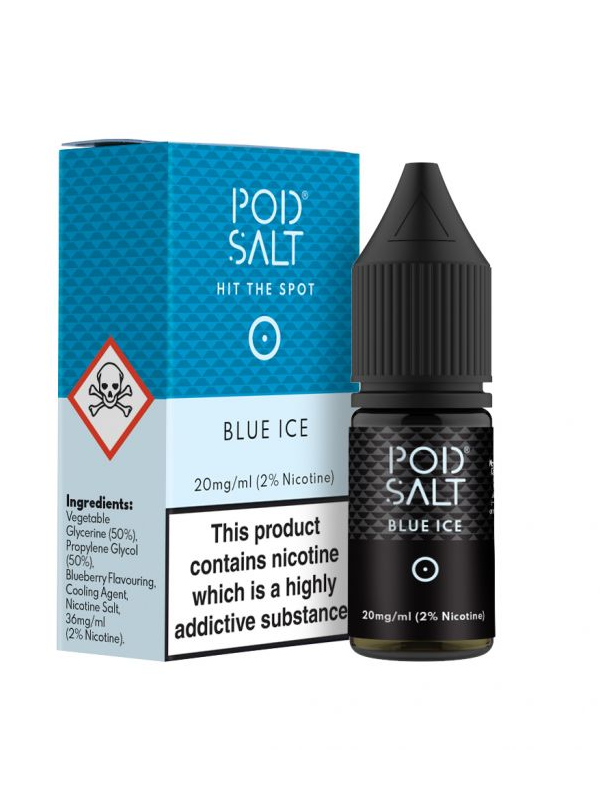 Pod Salt Blue Ice NicSalts E Liquid 10ml - NYKECIGS