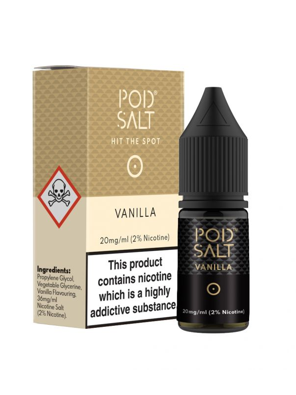 Pod Salt Vanilla NicSalts E Liquid 10ml - NYKECIGS