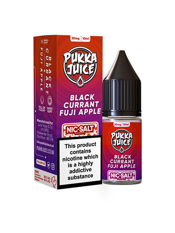 Pukka Juice Blackcurrant Fuji Apple 10ml Nic Salt E Liquid NYKecigs.com The Gourmet Vapor Shop