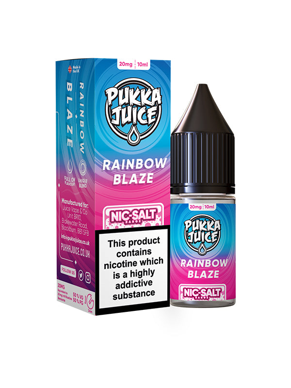 Pukka Juice Salts Rainbow Blaze 10ml Eliquid 10mg 20mg NYKecigs.com The Gourmet Vapor Shop