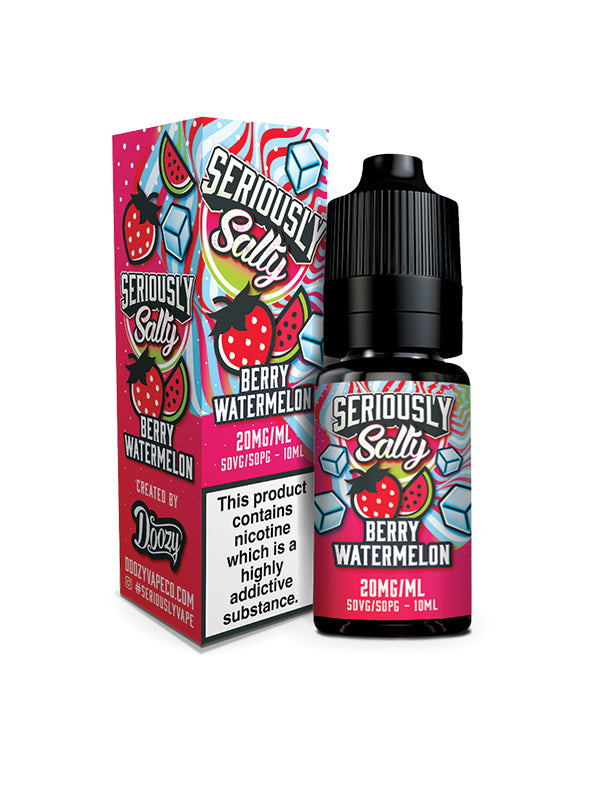 Seriously Salty Berry Watermelon Nic Salt E Liquid by Doozy Vape Co.10ml