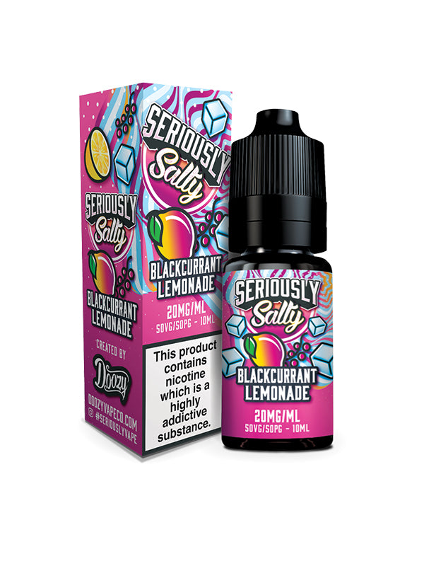 Seriously Salty Blackcurrant Lemonade Nic Salt E Liquid 10ml By Doozy Vape Co.  NYKecigs The Gourmet Vapor Shop