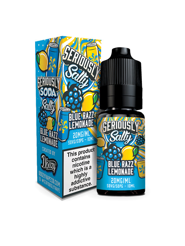 Seriously Salty SODA Blue Razz Lemonade Salt E Liquid 10ml NYKecigs The Gourmet Vapor Shop