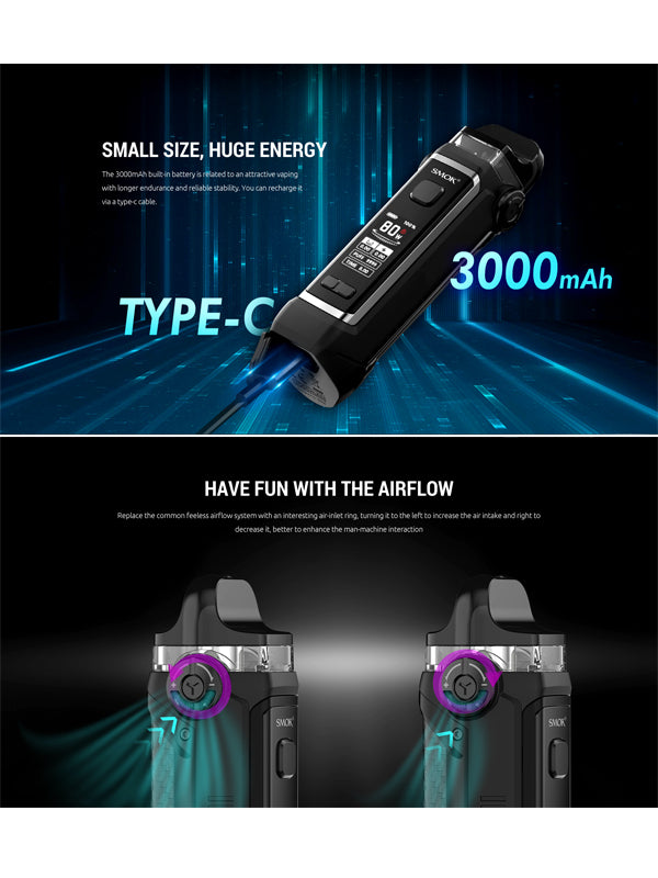 Smok IPX80 80W Pod Kit NYKecigs The Gourmet Vapor Shop NYKVape