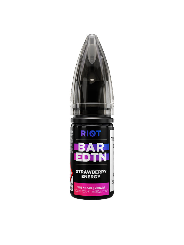 Strawberry Energy BAR EDTN Riot Squad Salts Eliquids 10ml NYKecigs The Gourmet Vapor Shop