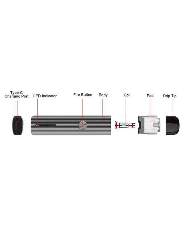 Uwell Caliburn G Pod Kit NYKecigs.com The Gourmet Vapor Shop