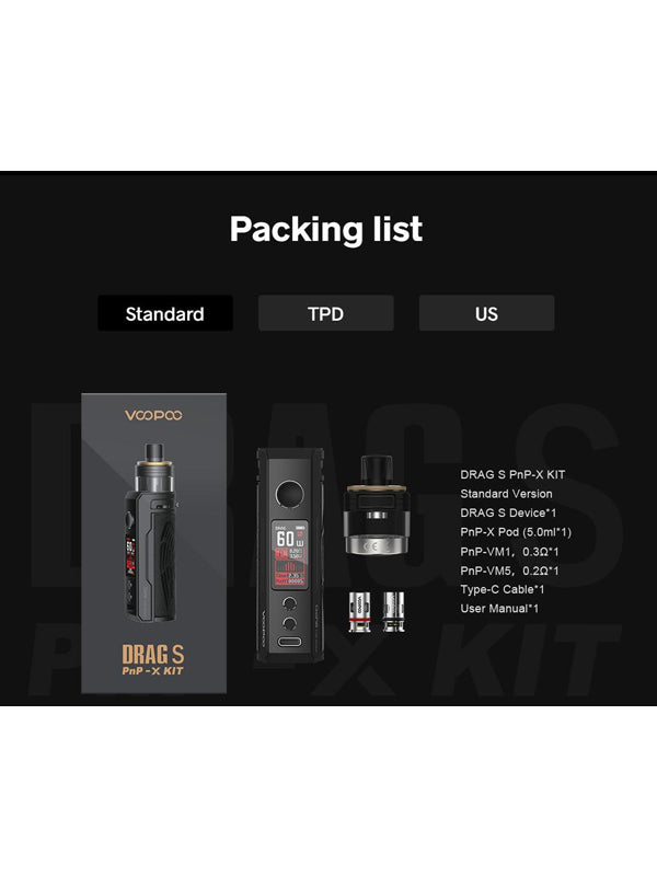 Voopoo Drag S PnP-X 60W NYKecigs The Gourmet Vapor Shop