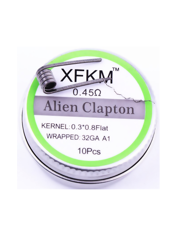XFKM Prebuilt KA1 Flat Alien Clapton (10 Coils) - NYKECIGS