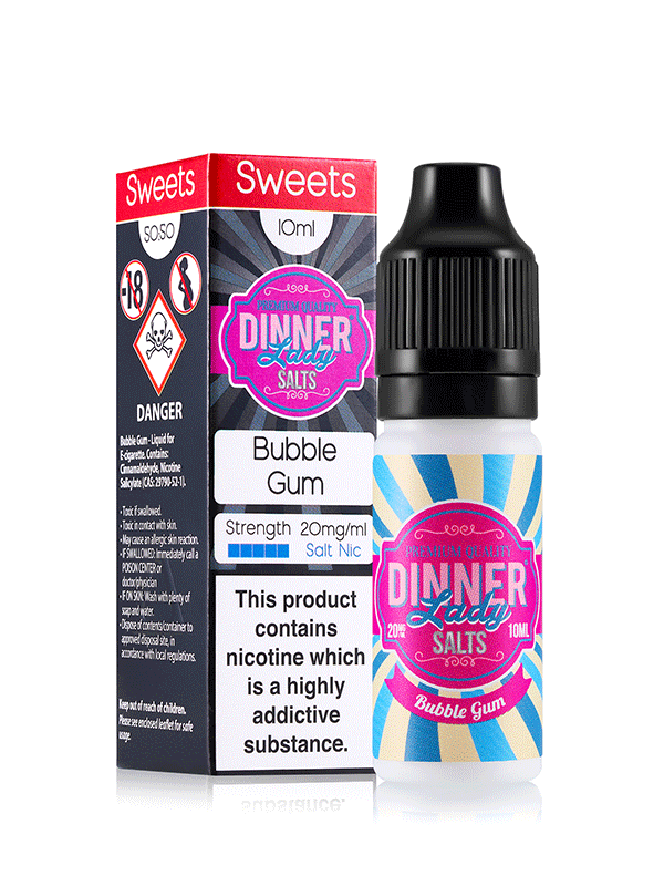 Vape Dinner Lady Bubble Gum Nic Salts E-Liquid 10ml NYKecigs.com