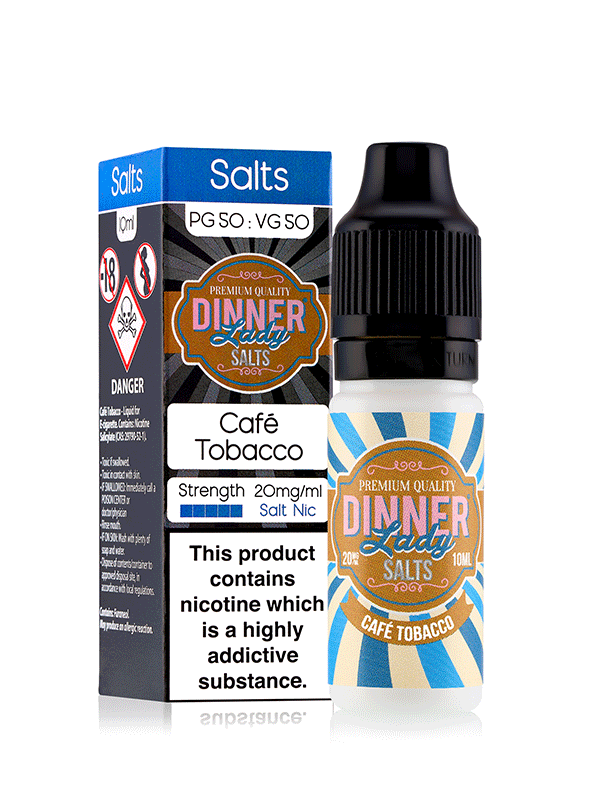 Vape Dinner Lady Cafe Tobacco Nic Salts E-Liquid 10ml NYKecigs.com