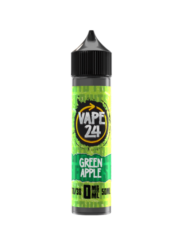 Vape 24 Green Apple 70/30 60ml E-Liquids - NYKecigs.com