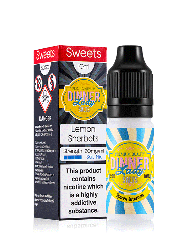 Vape Dinner Lady Lemon Sherbets Nic Salts E-Liquid 10ml NYKecigs.com