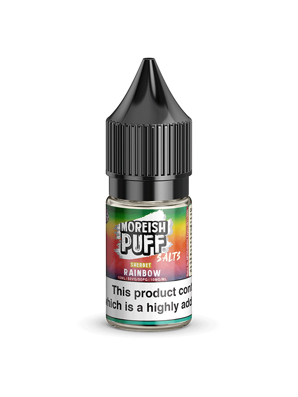 Moreish Puff Rainbow Sherbet Nic Salt 10ml E Liquid NYKecigs.com